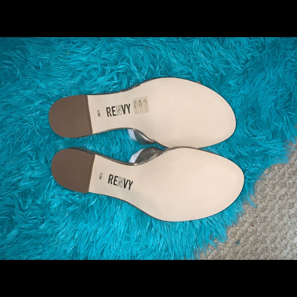 RENVY Ruffled Leather Slides - Picture 7 of 8